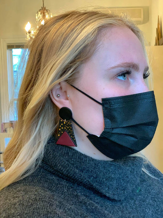 Burgundy Drop earrings Exclusive to AQC - AQC Salon