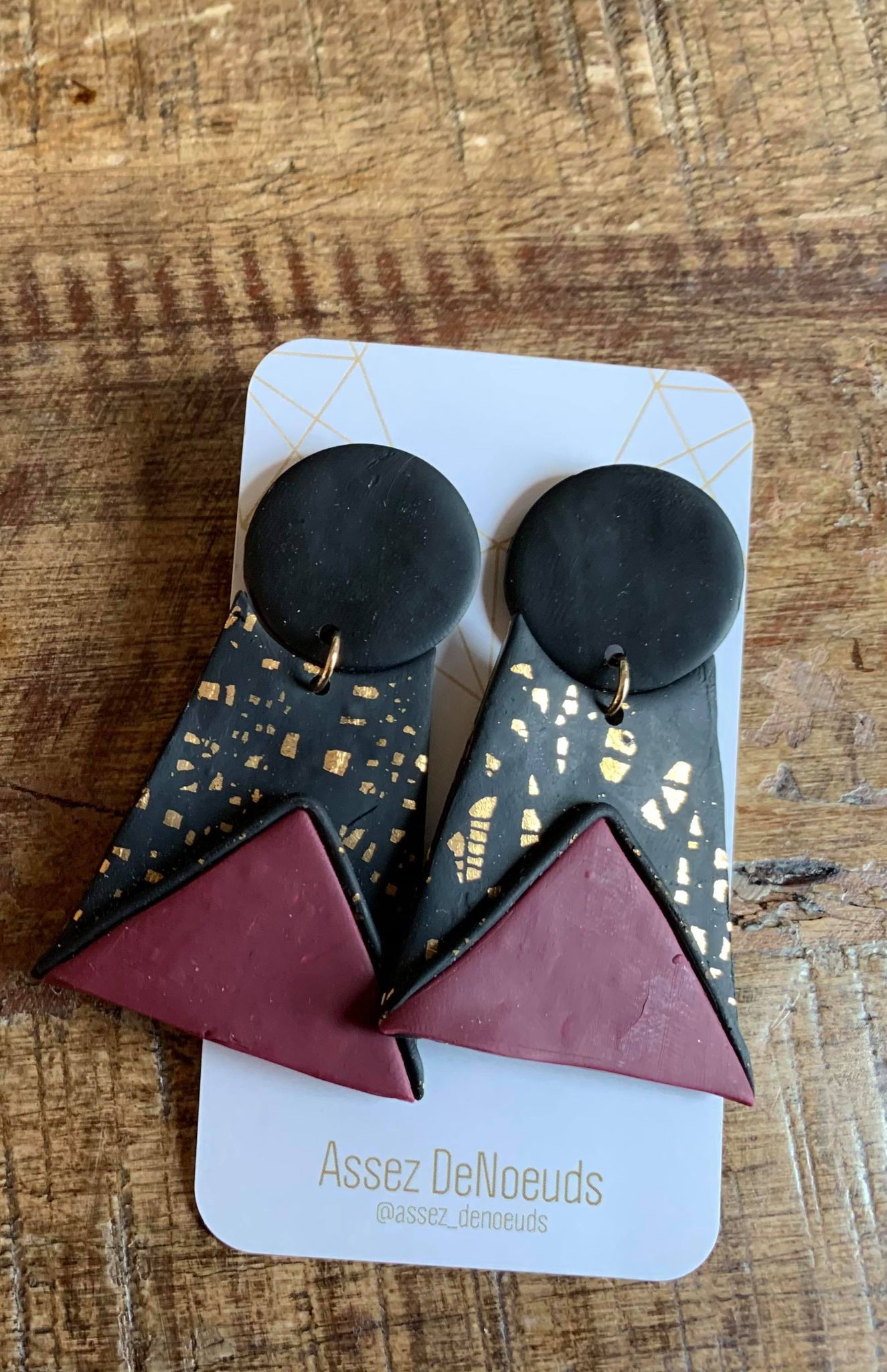 Burgundy Drop earrings Exclusive to AQC - AQC Salon
